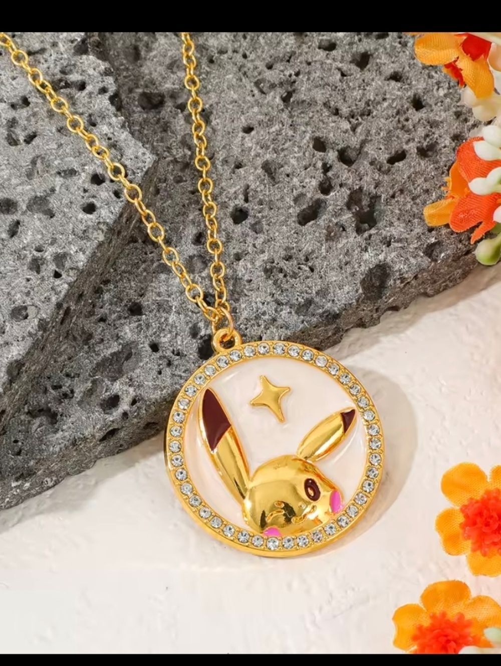 Pokemon Pikachu Theme Pendant Necklace Minimalist Anime Unisex